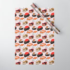 Sushi Persian Cat Wrapping Paper Gallery Image 1