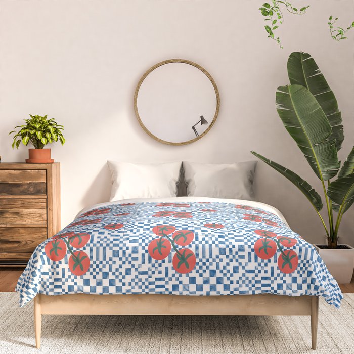 Tomatoes Checkered Grid Comforter Gallery Image 3