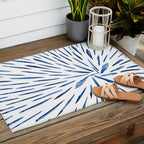 Indigo Sparks | Watercolor Pattern Outdoor Rug Gallery Image 2