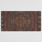 Boho Chic Dark I // 17th Century Colorful Medallion Red Blue Green Brown Ornate Accent Rug Pattern Desk Mat Gallery Image 3