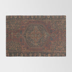 Boho Chic Dark I // 17th Century Colorful Medallion Red Blue Green Brown Ornate Accent Rug Pattern Rug Gallery Image 2