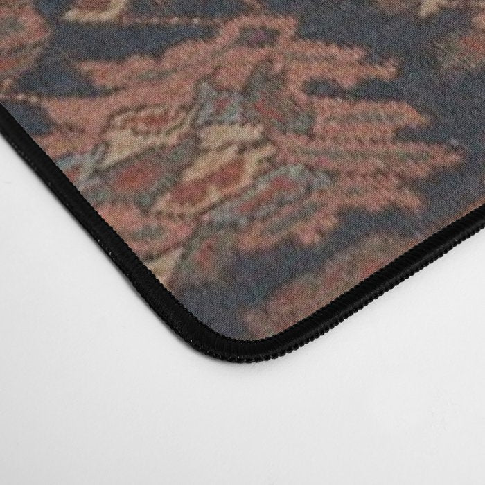 Boho Chic Dark I // 17th Century Colorful Medallion Red Blue Green Brown Ornate Accent Rug Pattern Desk Mat Gallery Image 4