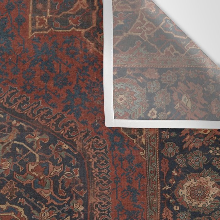 Boho Chic Dark I // 17th Century Colorful Medallion Red Blue Green Brown Ornate Accent Rug Pattern Wall Tapestry Gallery Image 3