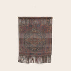 Boho Chic Dark I // 17th Century Colorful Medallion Red Blue Green Brown Ornate Accent Rug Pattern Wall Hanging Gallery Image 1