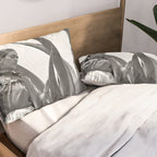 Frida Kahlo and Agave Plant, Black and White, Vintage Art Pillow Sham Gallery Image 2