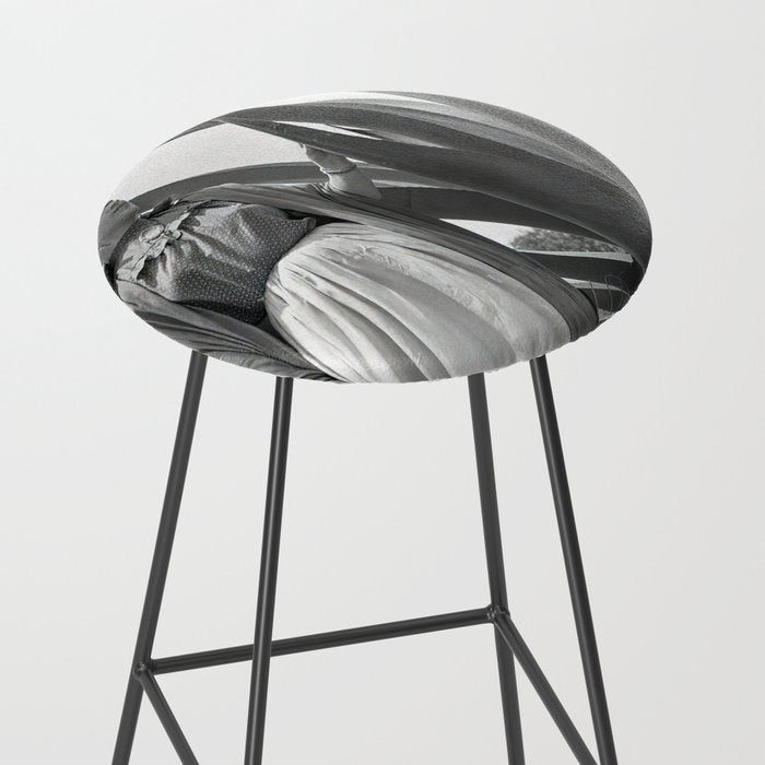 Frida Kahlo and Agave Plant, Black and White, Vintage Art Stool Gallery Image 2