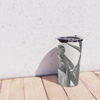 Frida Kahlo and Agave Plant, Black and White, Vintage Art Travel Mug Gallery Image 4