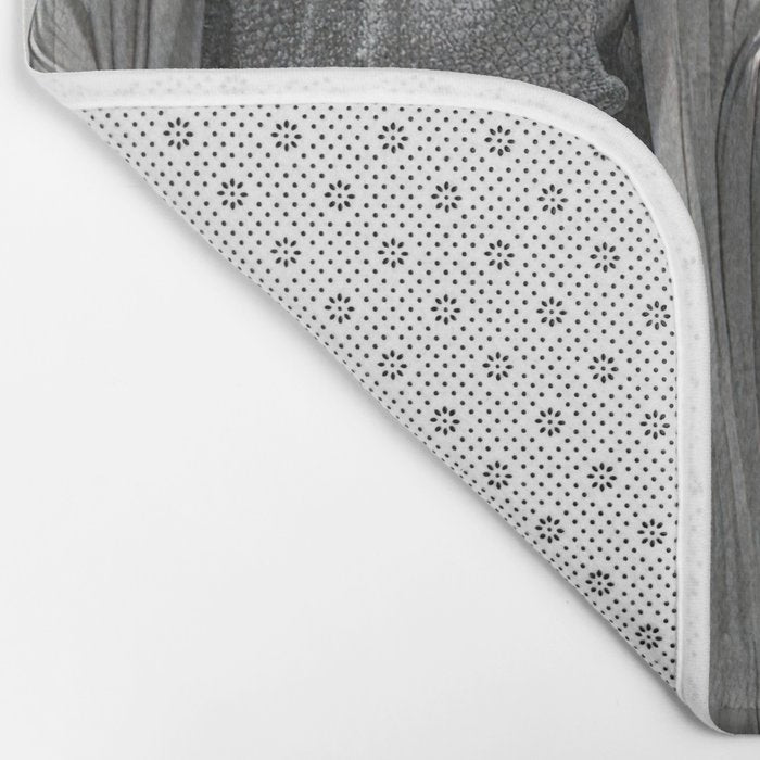 Frida Kahlo and Agave Plant, Black and White, Vintage Art Bath Mat Gallery Image 2