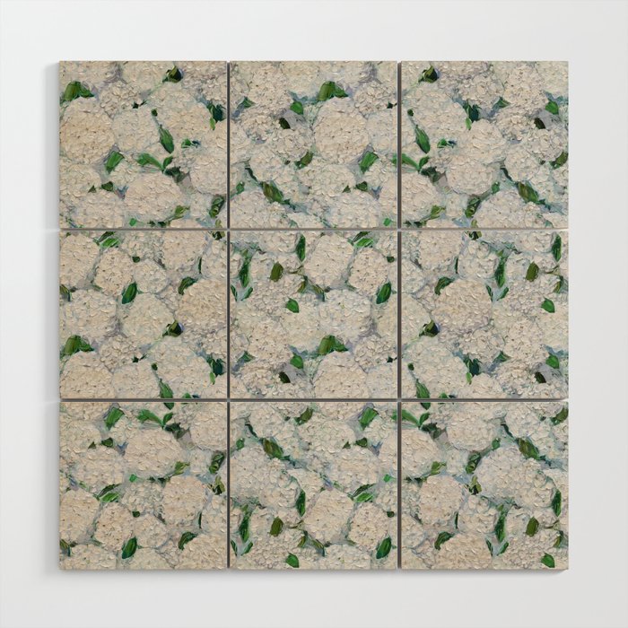 Annabelle Hydrangea Garden Wood Wall Art Gallery Image 1
