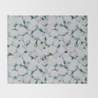 Annabelle Hydrangea Garden Throw Blanket Gallery Image 2