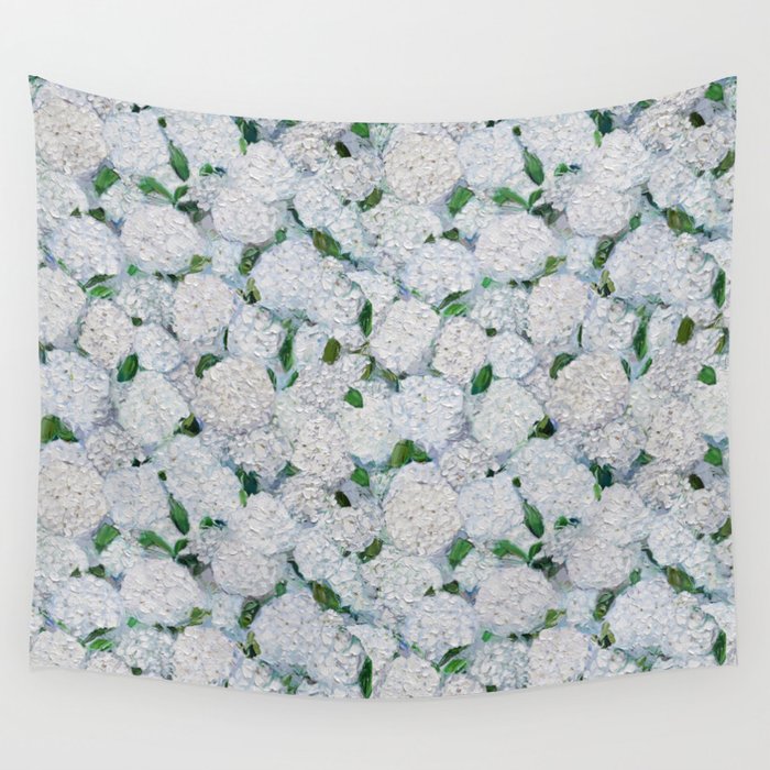Annabelle Hydrangea Garden Wall Tapestry Gallery Image 1