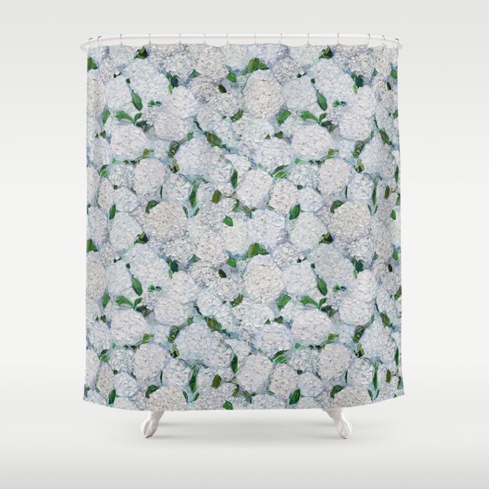 Annabelle Hydrangea Garden Shower Curtain Gallery Image 1