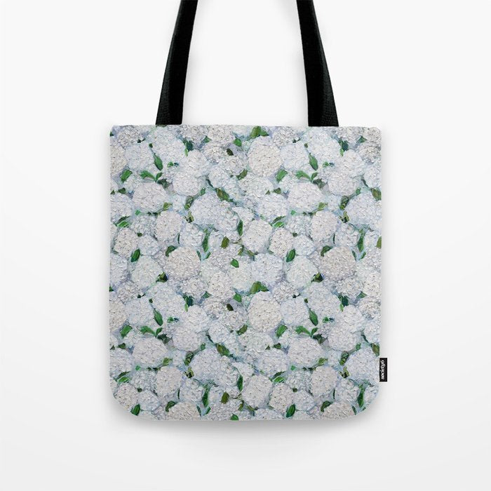 Annabelle Hydrangea Garden Tote Bag Gallery Image 1