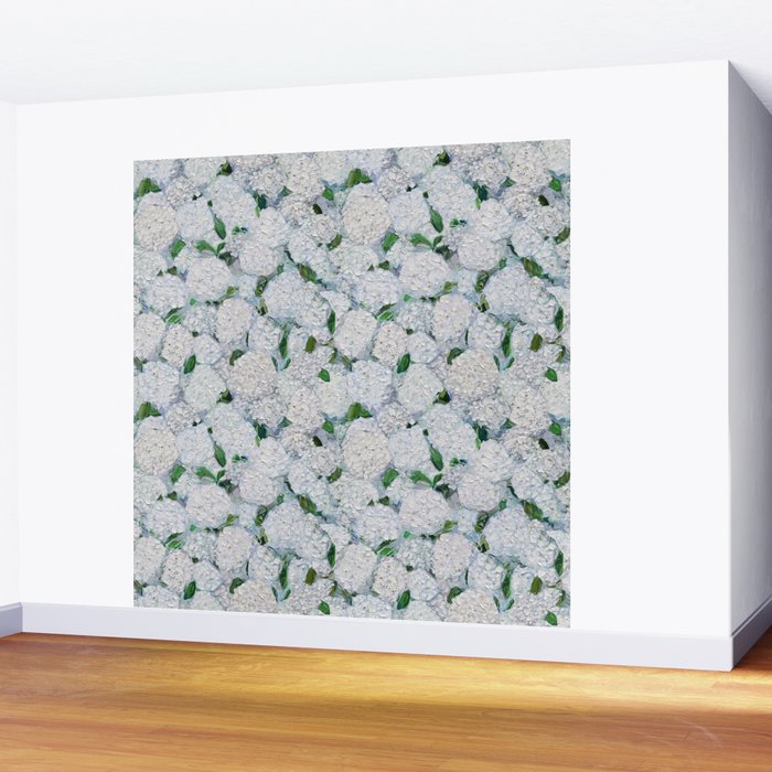 Annabelle Hydrangea Garden Wall Mural Gallery Image 2