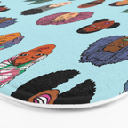 Black Hair Magic - Blue Bath Mat Gallery Image 3