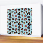 Black Hair Magic - Blue Wall Mural Gallery Image 2