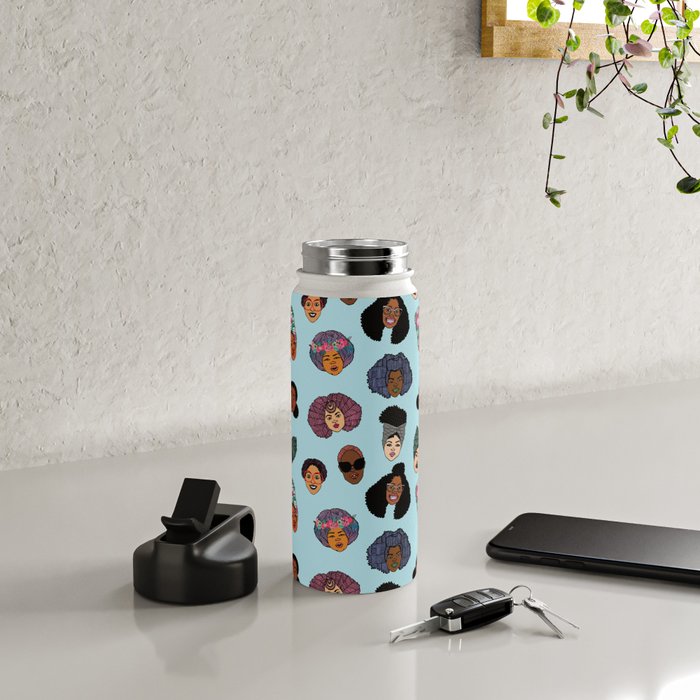 Black Hair Magic - Blue Water Bottle Gallery Image 5