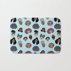 Black Hair Magic - Blue Bath Mat Gallery Image 1