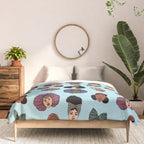Black Hair Magic - Blue Comforter Gallery Image 3