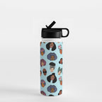 Black Hair Magic - Blue Water Bottle Gallery Image 1