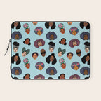 Black Hair Magic - Blue Laptop Sleeve Gallery Image 1