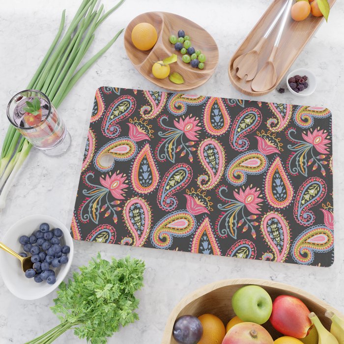 Eclectic  Paisley Delight Cutting Board Gallery Image 2