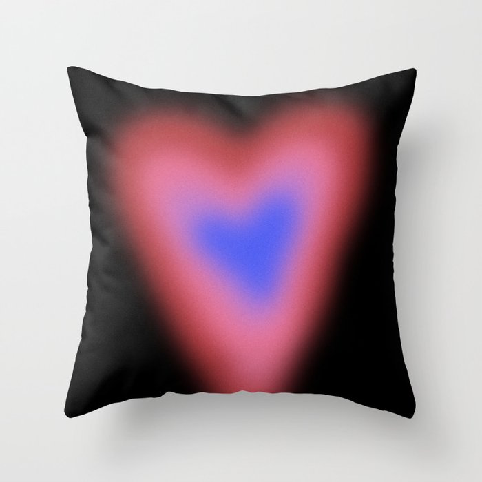 Gradient Heart  Throw Pillow Gallery Image 1