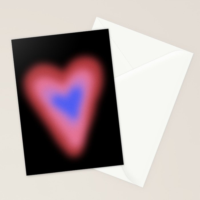 Gradient Heart  Stationery Card Gallery Image 2