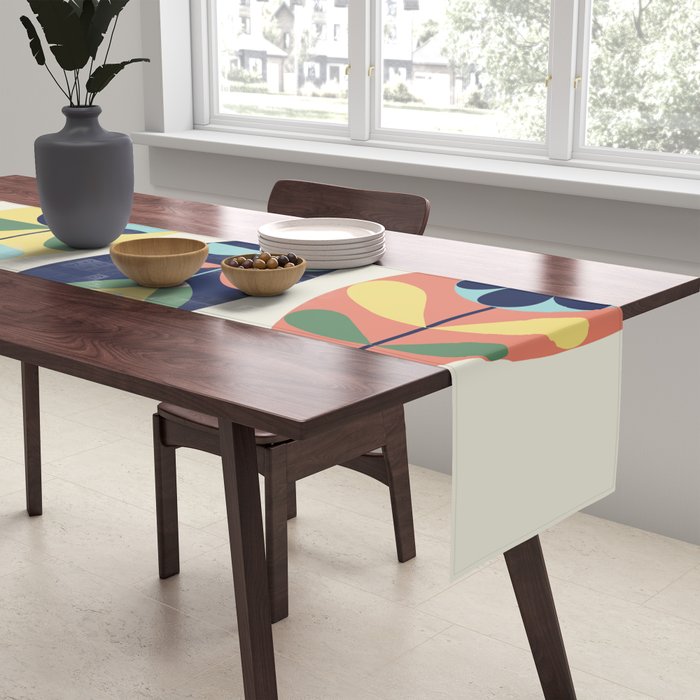 Mid Century Modern Fish Table Runner Gallery Image 2