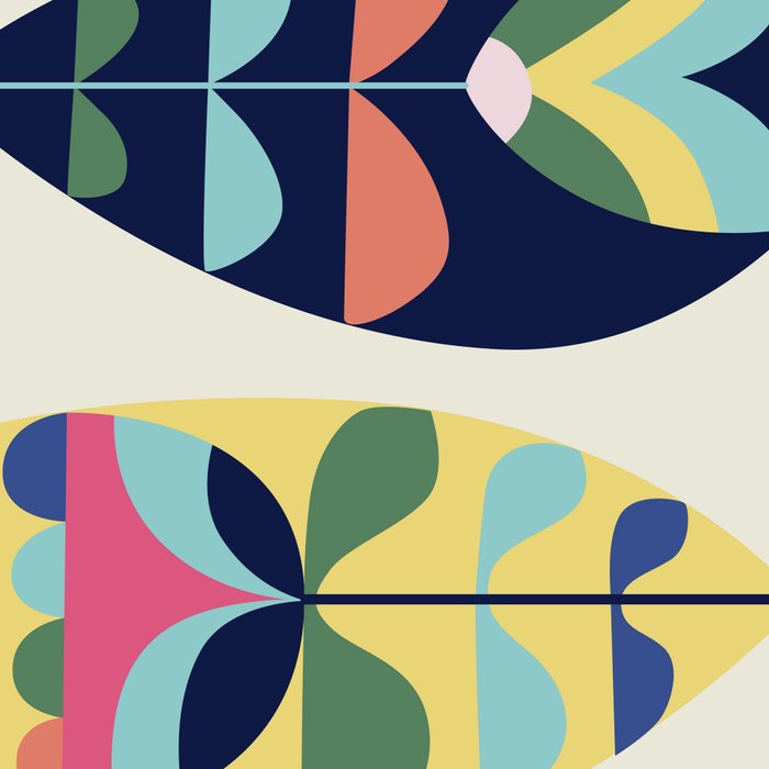 Mid Century Modern Fish Coffee Mug Gallery Image 2