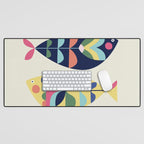 Mid Century Modern Fish Desk Mat Gallery Image 1