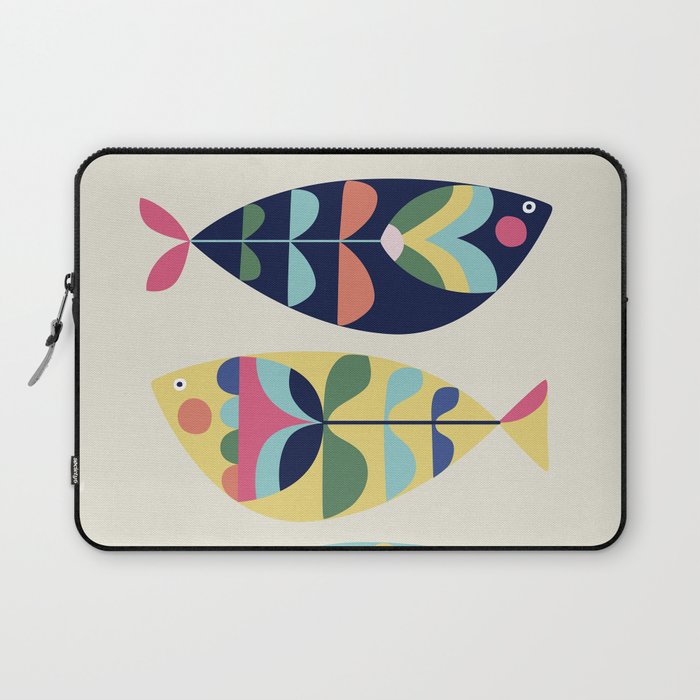Mid Century Modern Fish Laptop Sleeve Gallery Image 1