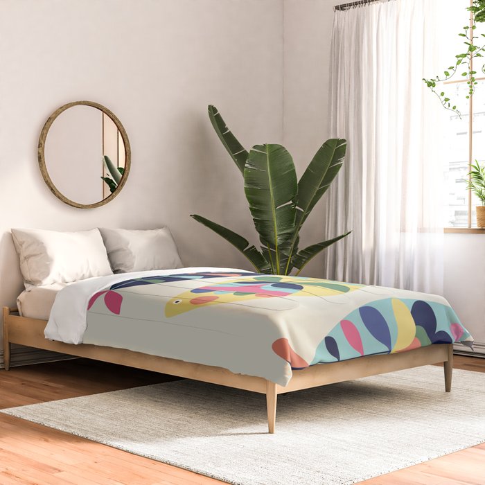 Mid Century Modern Fish Comforter Gallery Image 2