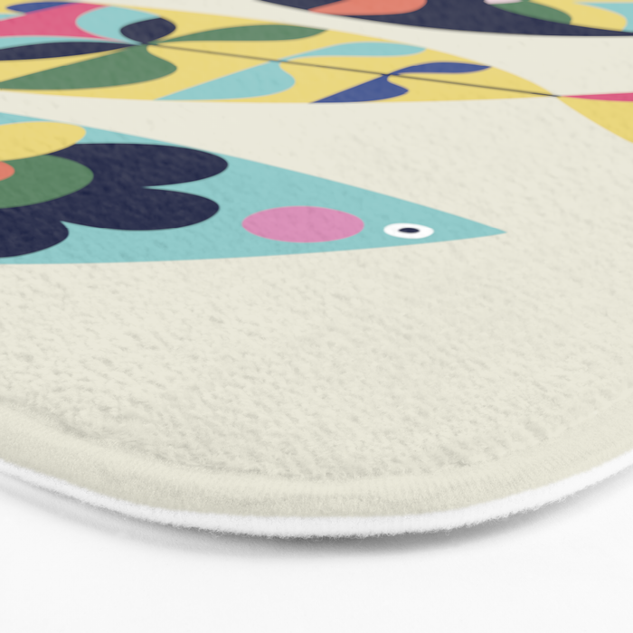 Mid Century Modern Fish Bath Mat Gallery Image 3