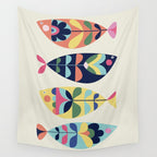 Mid Century Modern Fish Wall Tapestry Gallery Image 4