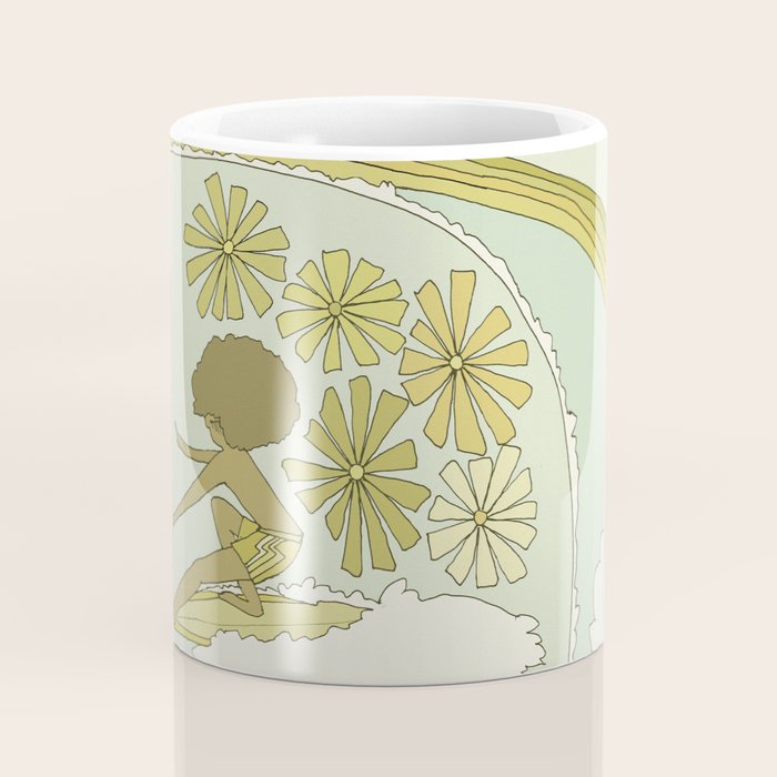 retro 70s surf like buttons // retro surf art by surfy birdy Coffee Mug Gallery Image 4