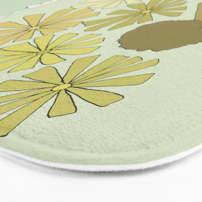 retro 70s surf like buttons // retro surf art by surfy birdy Bath Mat Gallery Image 3