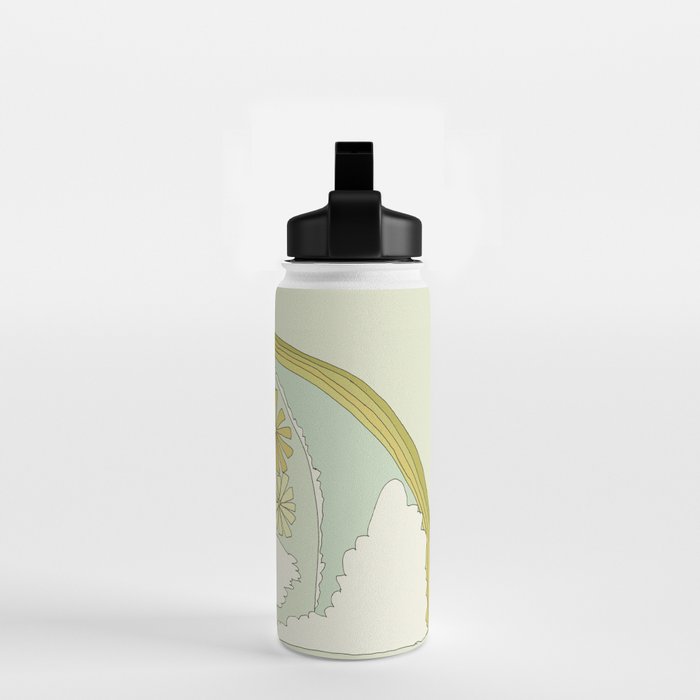 retro 70s surf like buttons // retro surf art by surfy birdy Water Bottle Gallery Image 2