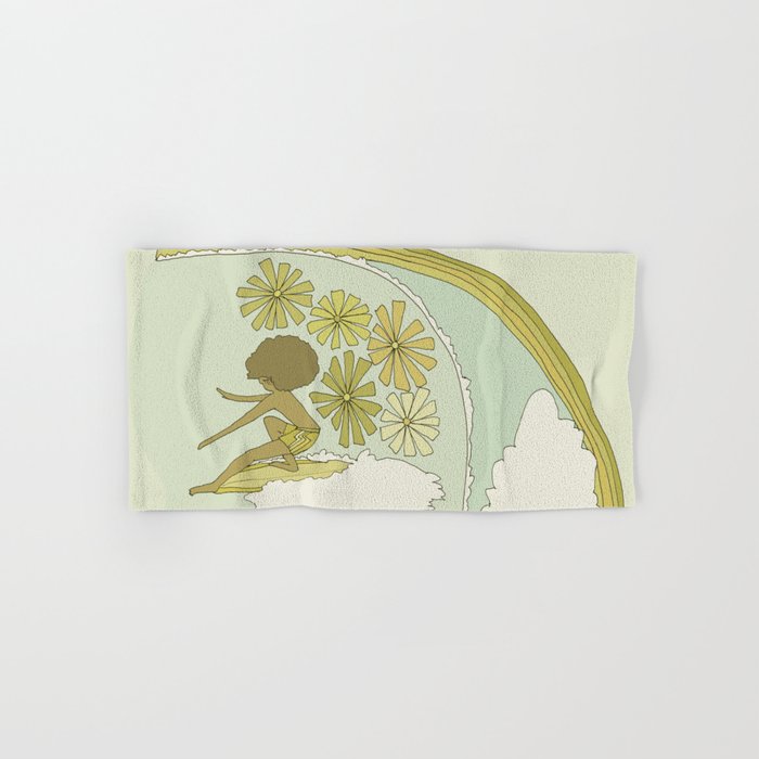 retro 70s surf like buttons // retro surf art by surfy birdy Bath Towel Gallery Image 1