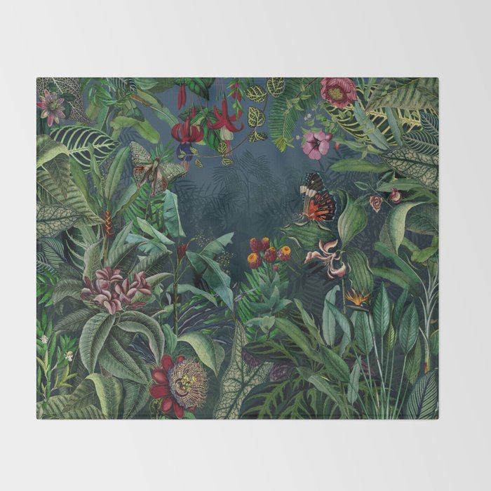 Midnight rainforest I Throw Blanket Gallery Image 2