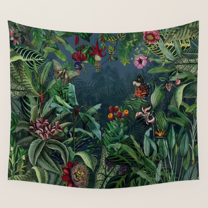 Midnight rainforest I Wall Tapestry Gallery Image 1