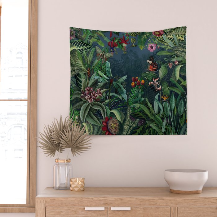 Midnight rainforest I Wall Tapestry Gallery Image 2