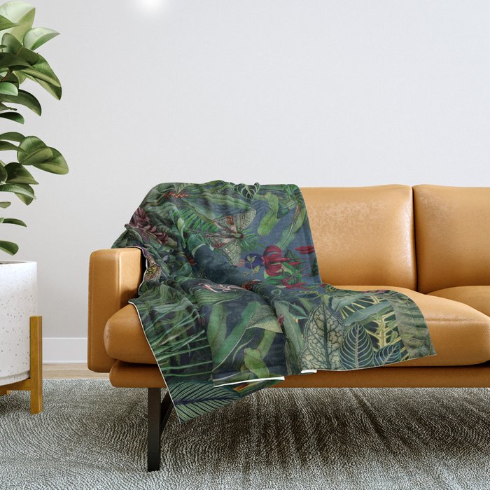 Midnight rainforest I Throw Blanket Gallery Image 1
