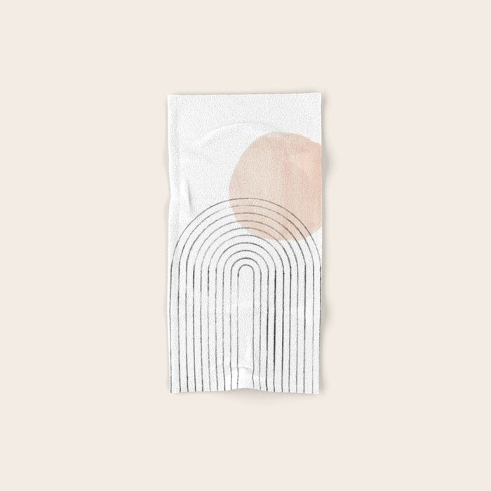 Mid century rainbow and sun Bath Towel Gallery Image 1