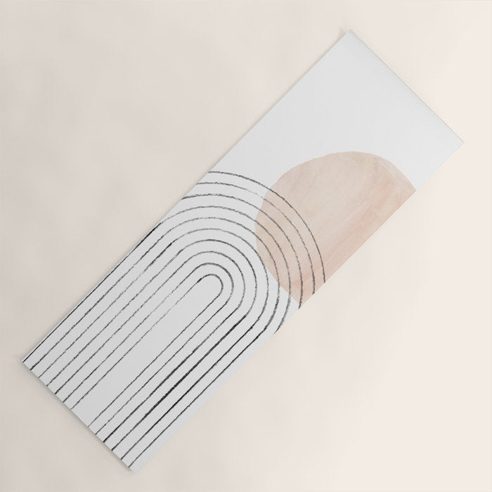 Mid century rainbow and sun Yoga Mat Gallery Image 1