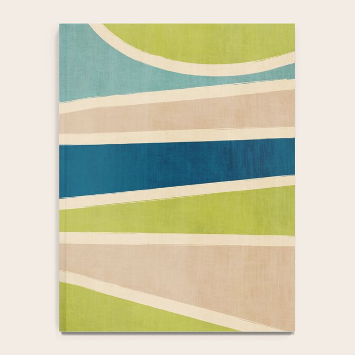Navy Beige Apple Green White Artwork Notebook Gallery Image 4