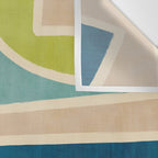 Navy Beige Apple Green White Artwork Wall Tapestry Gallery Image 3