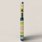 Navy Beige Apple Green White Artwork iPhone Case Gallery Image 2