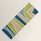 Navy Beige Apple Green White Artwork Yoga Mat Gallery Image 1