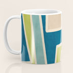 Navy Beige Apple Green White Artwork Coffee Mug Gallery Image 3